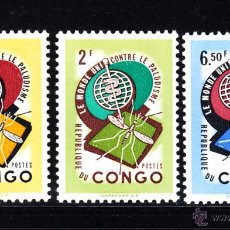 Sellos: CONGO KINSHASA 462/64** - AÑO 1962 - ERRADICACIÓN DEL PALUDISMO. Lote 51259217
