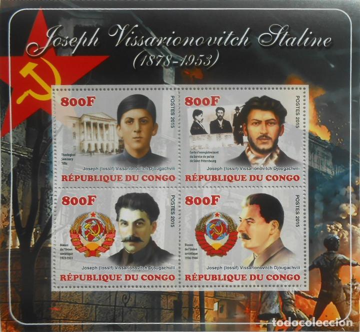 Sellos: CONGO 2015 SHEET MNH STALIN - Foto 1