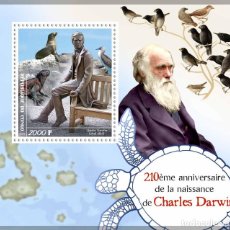 Selos: CONGO 2019 SHEET MNH CHARLES DARWIN FAUNA AVES BIRDS OISEAUX FOCAS SEALS PHOQUES FOCHE SEEHUNDE. Lote 331615788