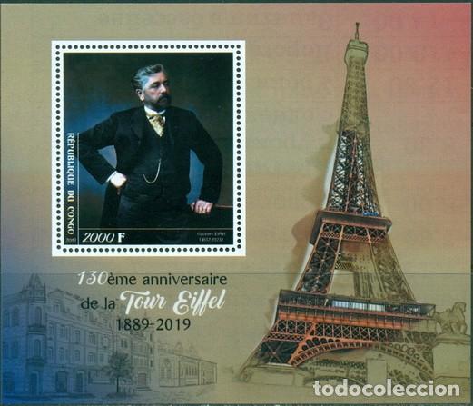 Sellos: CONGO 2019 SHEET MNH TORRE EIFFEL - Foto 1