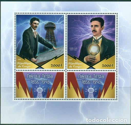 Sellos: CONGO 2018 SHEET MNH NIKOLA TESLA - Foto 1