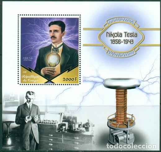 Sellos: CONGO 2018 SHEET MNH NIKOLA TESLA - Foto 1