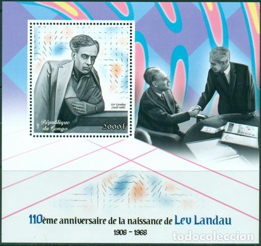 Sellos: CONGO 2018 SHEET MNH LEV LANDAU - Foto 1