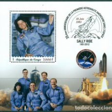 Timbres: CONGO 2018 SHEET MNH SALLY RIDE ESPACIO SPACE ESPACE ASTRONAUTAS ASTRONAUTS ASTRONAUTES. Lote 331641463
