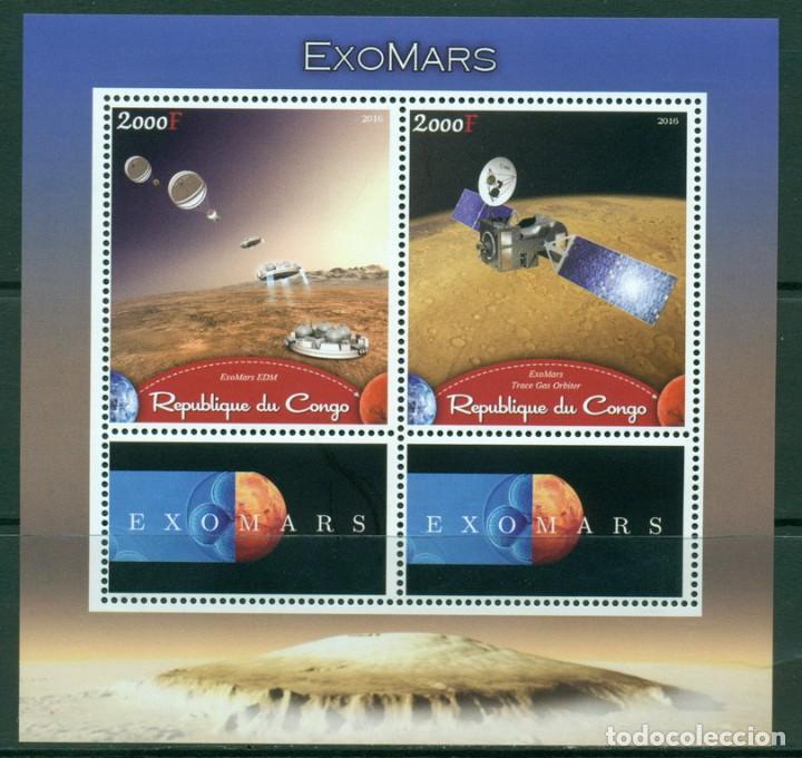 Sellos: CONGO 2016 SHEET MNH EXOMARS ESPACIO ESPACE SPACE MARTE MARS - Foto 1
