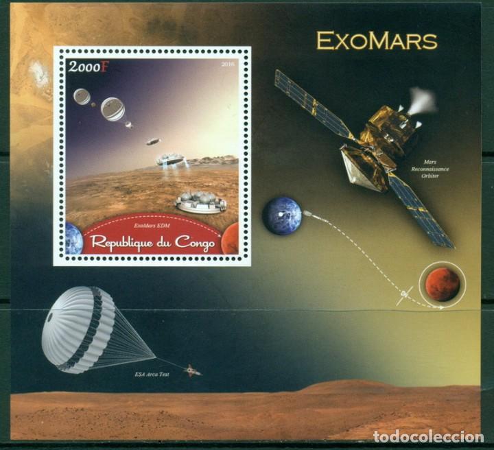 Sellos: CONGO 2016 SHEET MNH EXOMARS ESPACIO ESPACE SPACE MARTE MARS - Foto 1