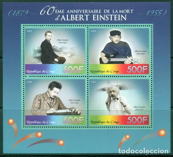 Sellos: CONGO 2015 SHEET MNH ALBERT EINSTEIN - Foto 1