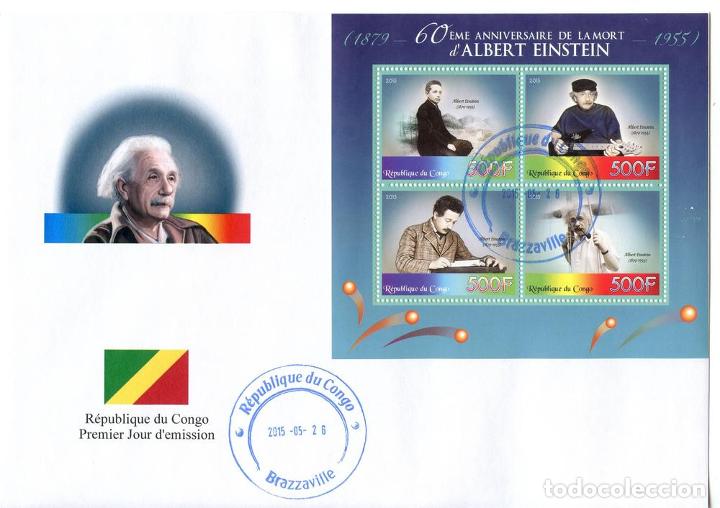 Sellos: CONGO 2015 SPD FDC ALBERT EINSTEIN - Foto 1