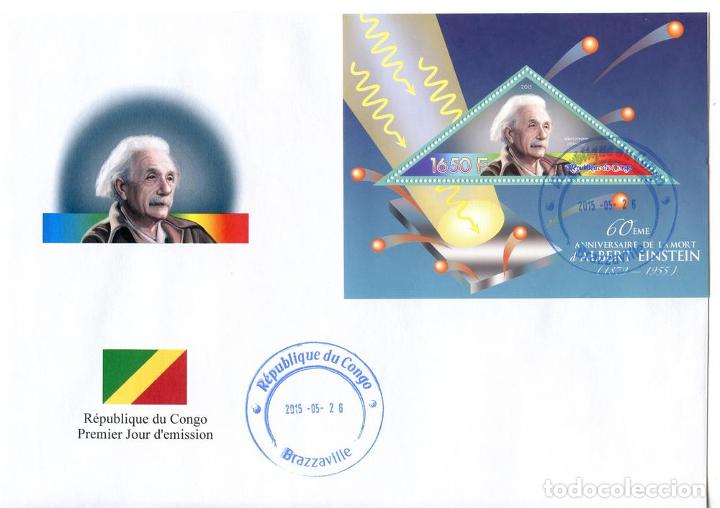 Sellos: CONGO 2015 SPD FDC ALBERT EINSTEIN - Foto 1