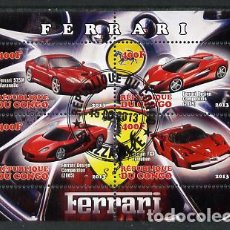 Sellos: CONGO 2013 SHEET USED MNH FERRARI COCHES AUTOS AUTOMOVILES CARS VOITURES AUTOMOBILI AUTOMOBILES. Lote 362889510