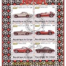 Sellos: CONGO 2007 SHEET USED MNH FERRARI COCHES CLASICOS AUTOMOVILES CARS VOITURES AUTOMOBILES AUTOMOBILI. Lote 363085935