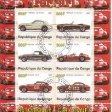 Sellos: CONGO 2007 SHEET USED MNH FERRARI COCHES CLASICOS AUTOMOVILES CARS VOITURES AUTOMOBILES AUTOMOBILI. Lote 363085995
