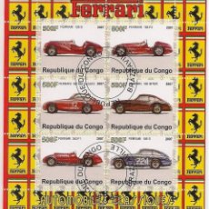 Sellos: CONGO 2007 SHEET USED MNH FERRARI COCHES CLASICOS AUTOMOVILES CARS VOITURES AUTOMOBILES AUTOMOBILI. Lote 363086035