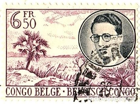 Sellos: Congo Belga. Balduino I&ordm;. 1955 .YT-332. Usado - Foto 1