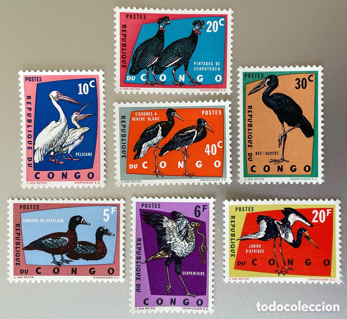 Sellos: Congo. Aves. 1963 - Foto 1