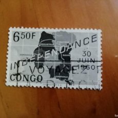 Sellos: CONGO - INDEPENDENCIA - 30 JUNIO 1960 - VALOR FACIAL 6,50 F. Lote 402314374