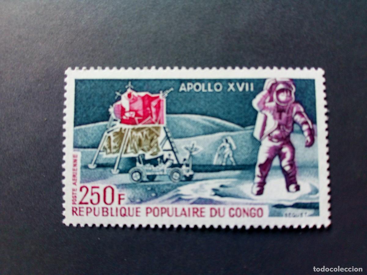 Sellos: CONGO 1973, APOLO XVII, ESPACIO - Foto 1