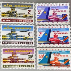 Sellos: CONGO. AIR CONGO. AVIACIÓN. 1963