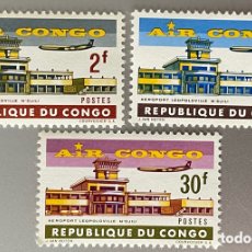 Sellos: CONGO. AIR CONGO. AVIACIÓN. 1963