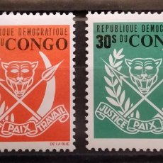 Sellos: REPUBLICA DEMOCRACIA DEL CONGO 1969** - ESCUDO NACIONAL - +