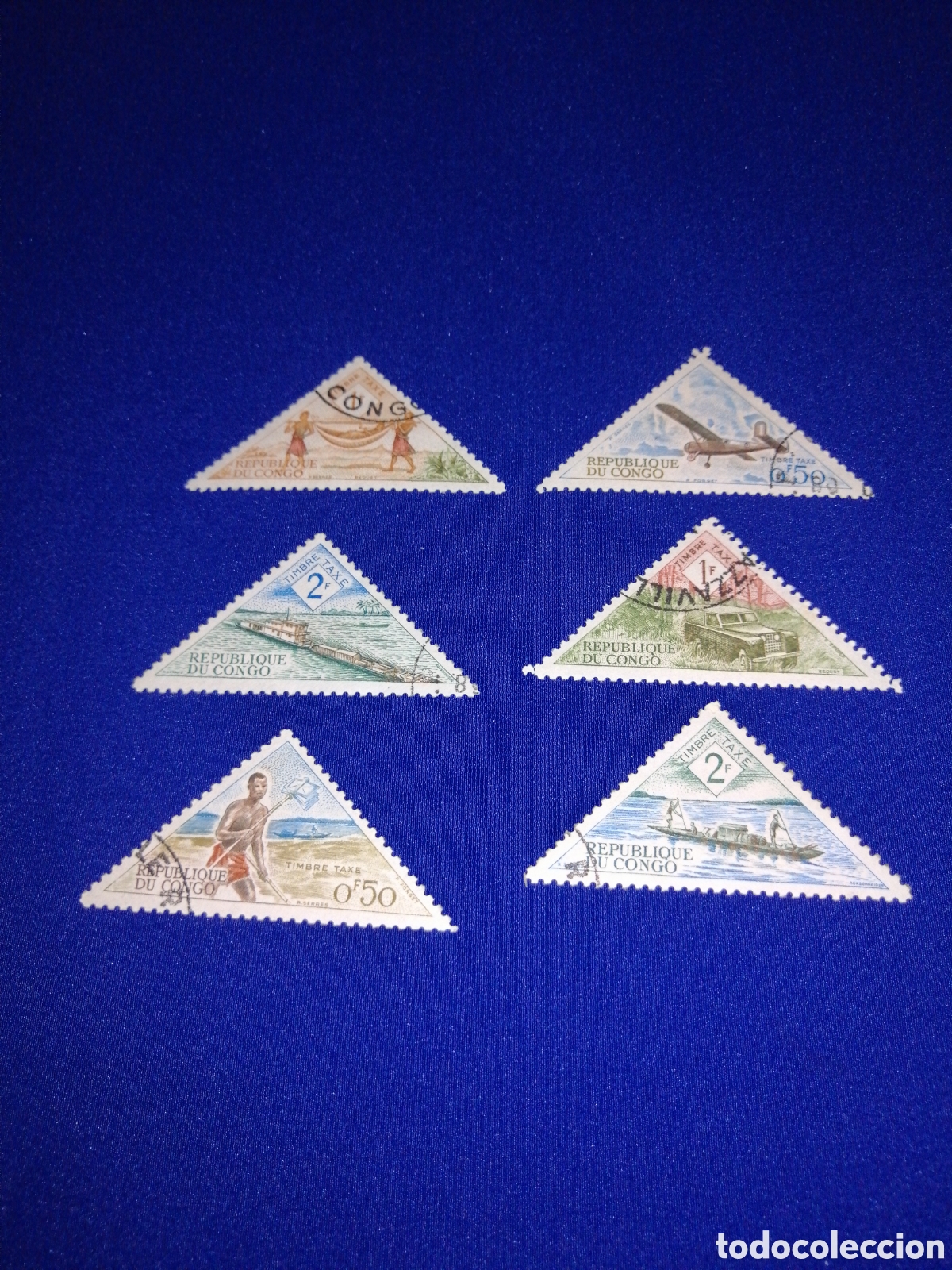 Sellos: REPUBLIQUE DU CONGO SELLOS TRIANGULO - Foto 1