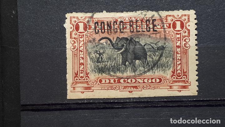 Sellos: CONGO BELGA. A&Ntilde;O 1908 &deg;. YVERT 46 - Foto 1