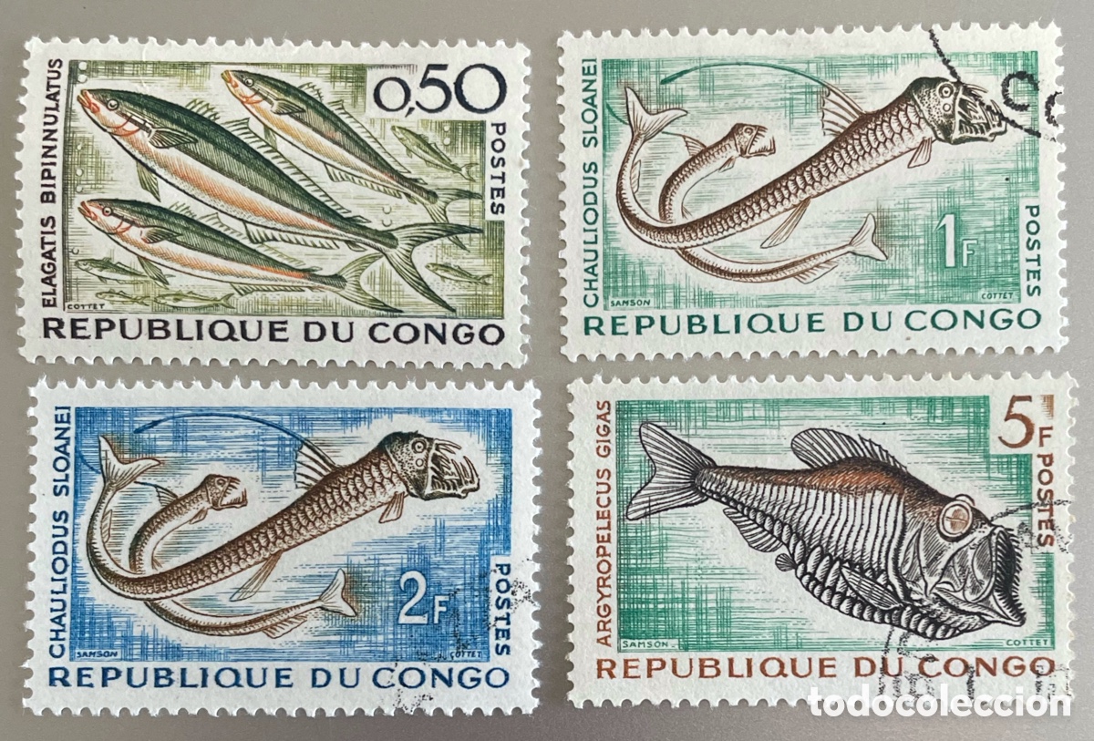 Sellos: Congo. Peces tropicales. 1961 - Foto 1