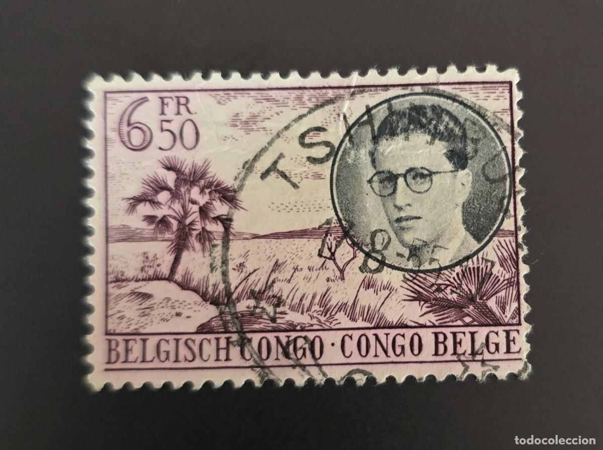 Sellos: SELLO USADO CONGO 1955 Primera visita del rey Balduino al Congo - Foto 1