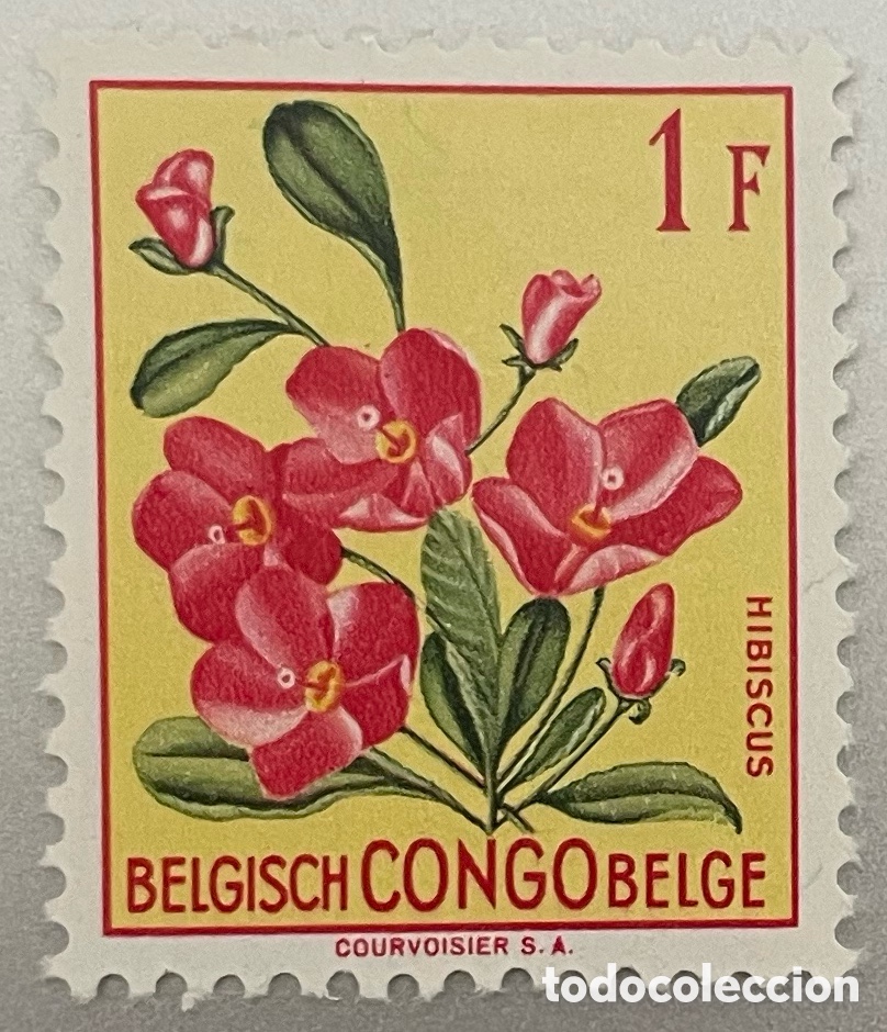 Sellos: Congo Belga. Flores. 1952 - Foto 1