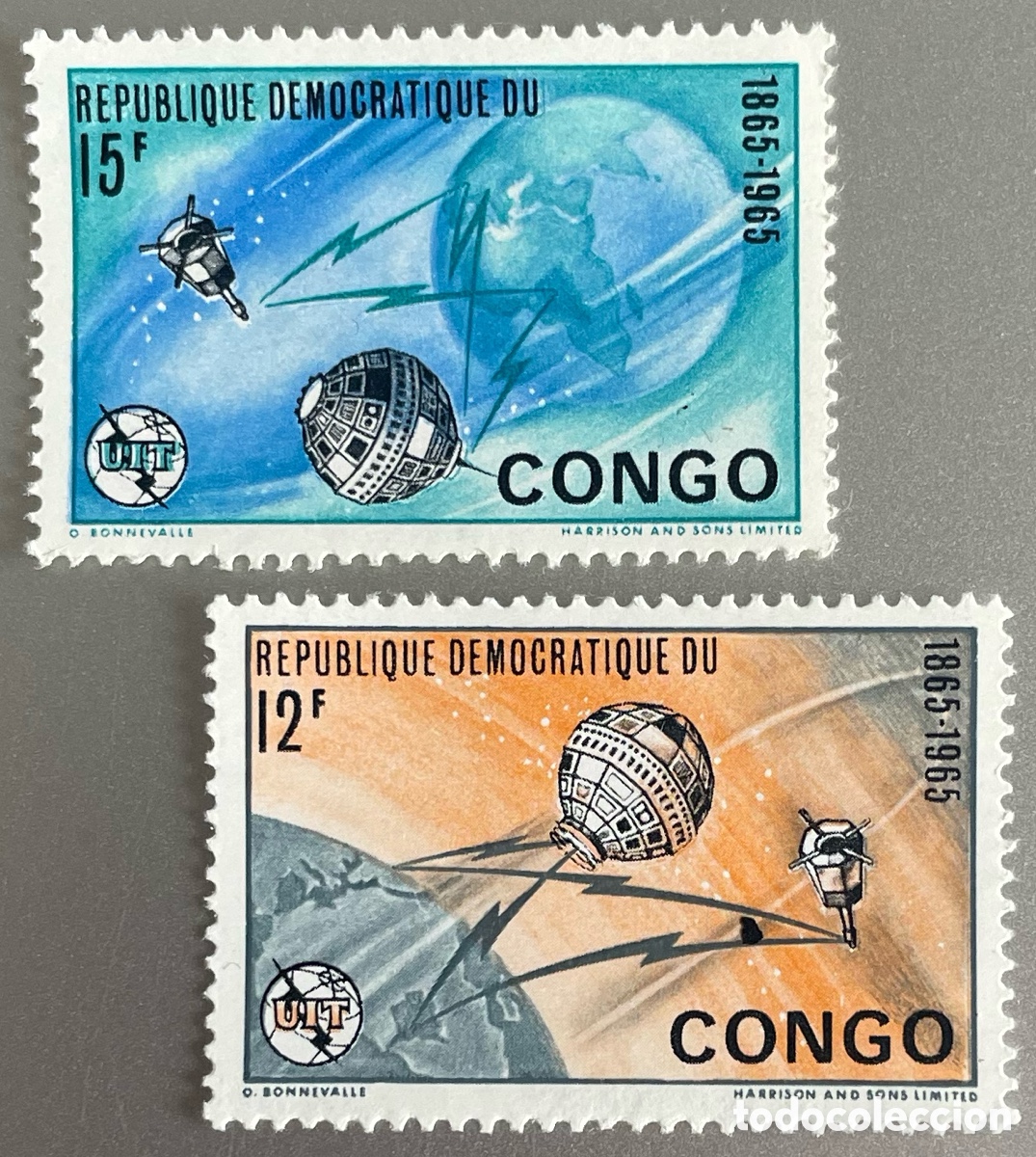 Sellos: Congo. Telecomunicaciones. Espacio. 1965 - Foto 1