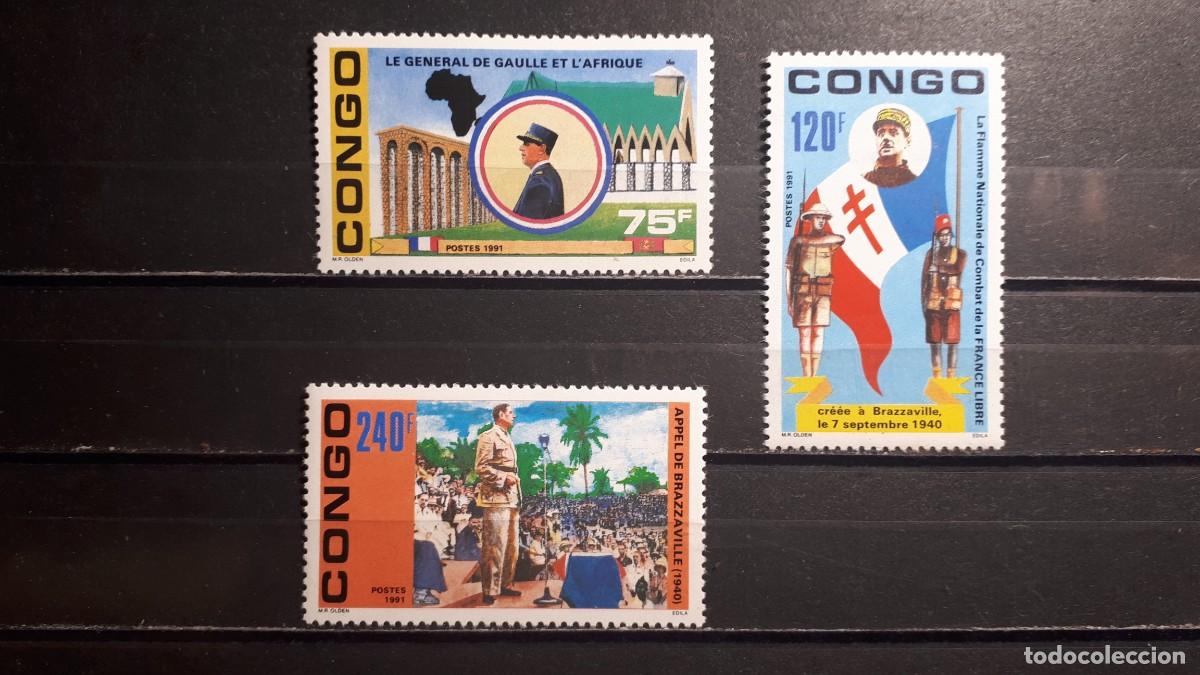 Sellos: CONGO . A&Ntilde;O 1991. **. YVERT 933/5 - Foto 1