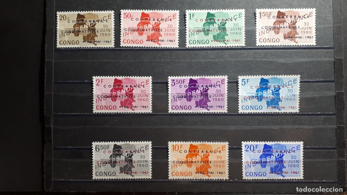 Sellos: CONGO. A&Ntilde;O 1961. **. YVERT 420/9 - Foto 1