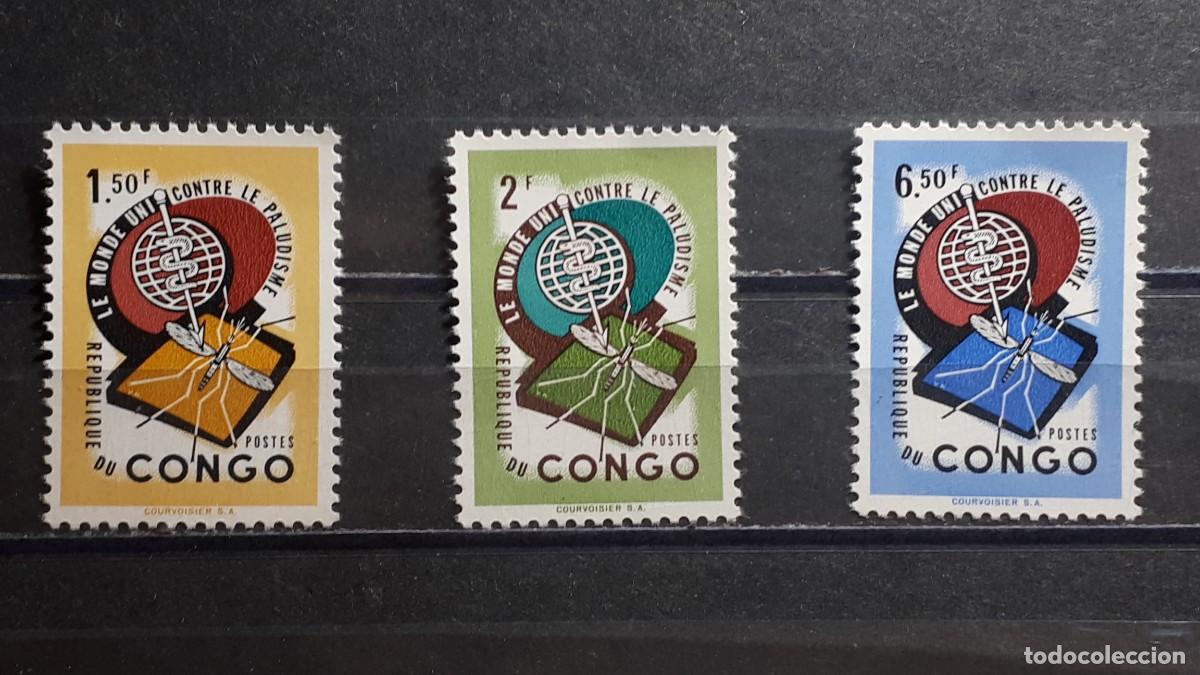 Sellos: CONGO. A&Ntilde;O 1962. **. YVERT 462/4 - Foto 1
