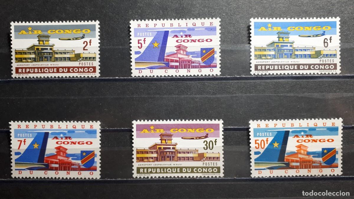Sellos: CONGO. A&Ntilde;O 1963. **. YVERT 514/9 - Foto 1