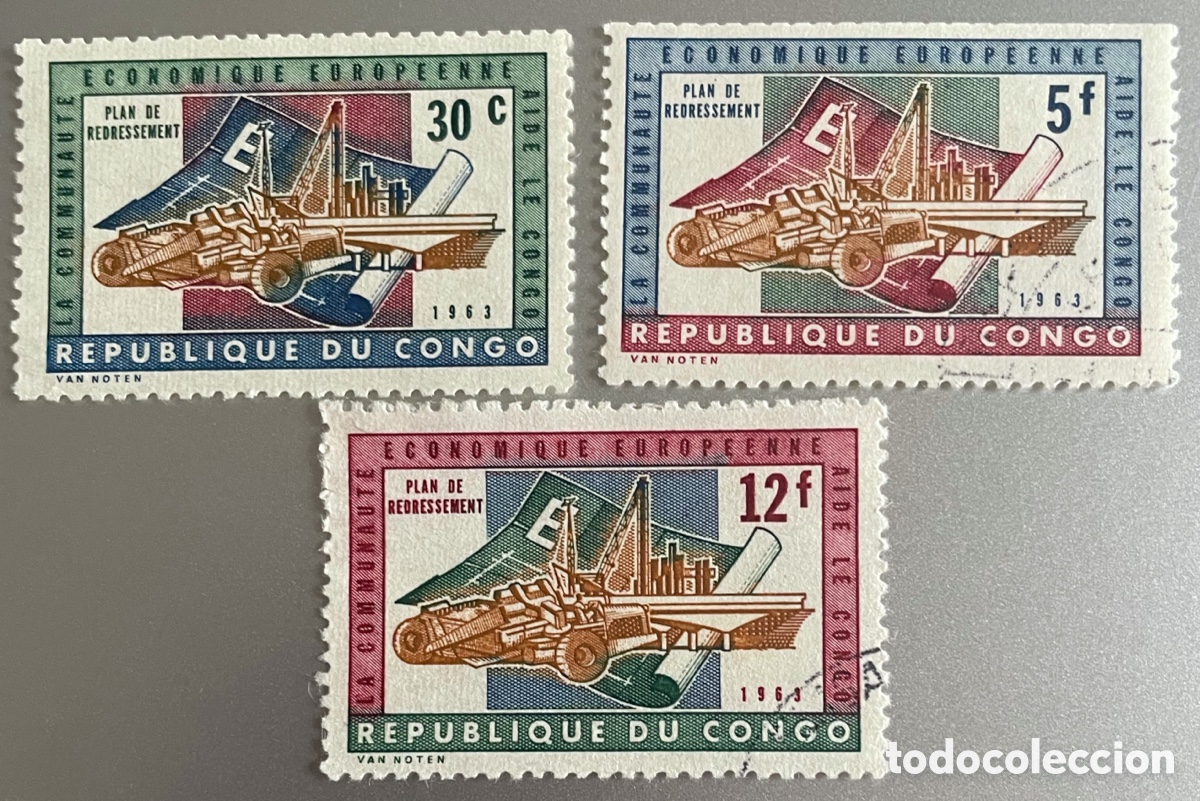 Sellos: Congo. Rep&uacute;blica Democr&aacute;tica. 1963 - Foto 1