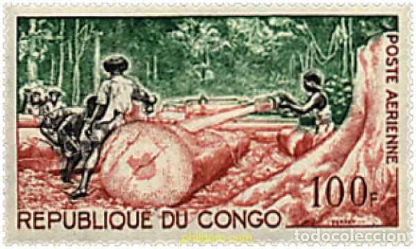 Sellos: 40311 MNH CONGO 1964 DERRIBO DE UN TRONCO