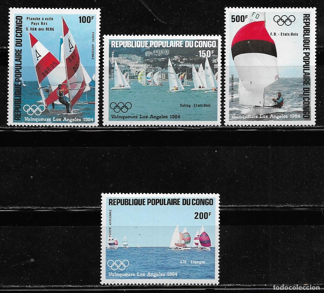 Sellos: CONGO 1983, Ivert A-325/28 - JUEGOS OL&Iacute;MPICOS LOS ANGELES 84. MNH.