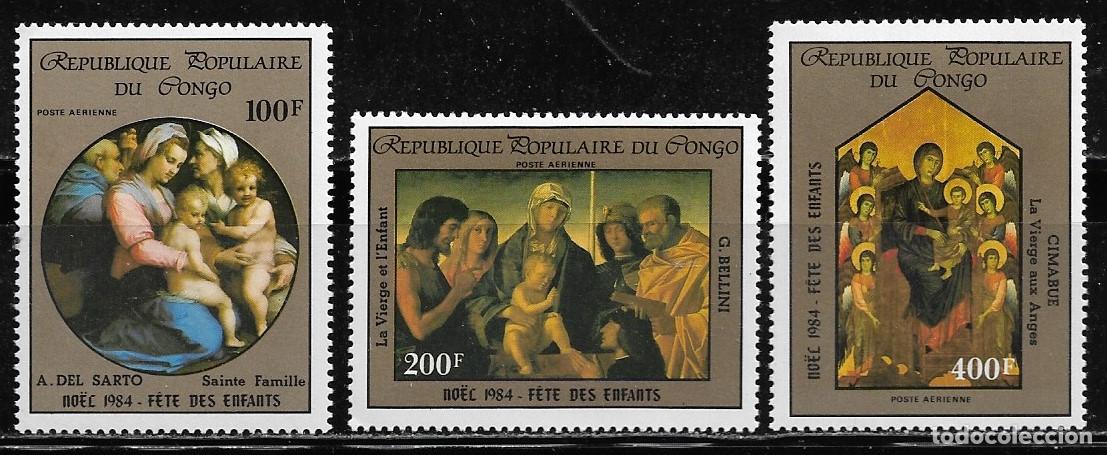Sellos: CONGO 1985, Ivert A-329/31 - NAVIDAD, PINTURAS RELIGIOSAS. MNH.