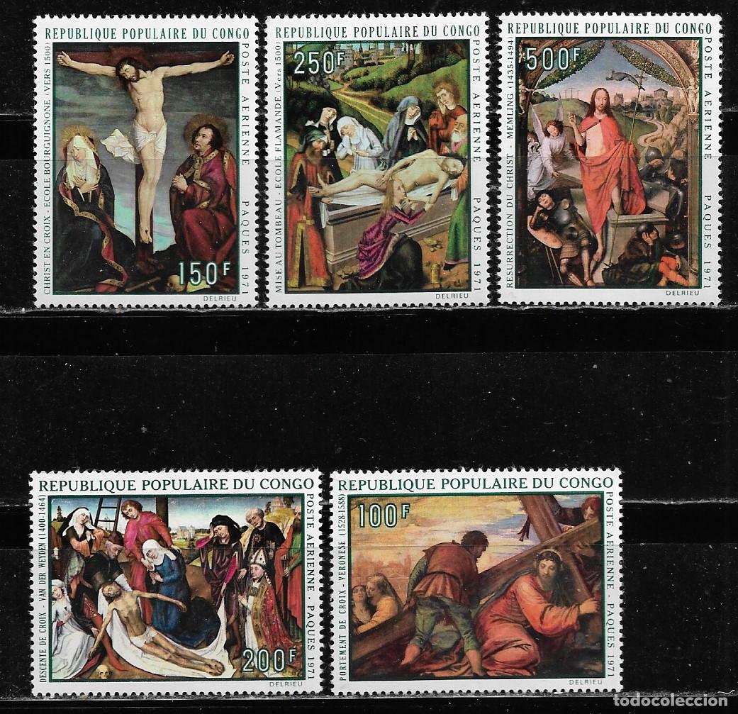 Sellos: CONGO 1971, Ivert A-112/16 - PINTURA RELIGIOSA, PASCUA. MNH.