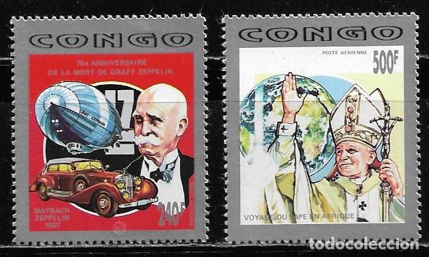 Sellos: CONGO 1992, Ivert A-411/12 - PERSONAJES Y ACONTECIMIENTOS. MNH.