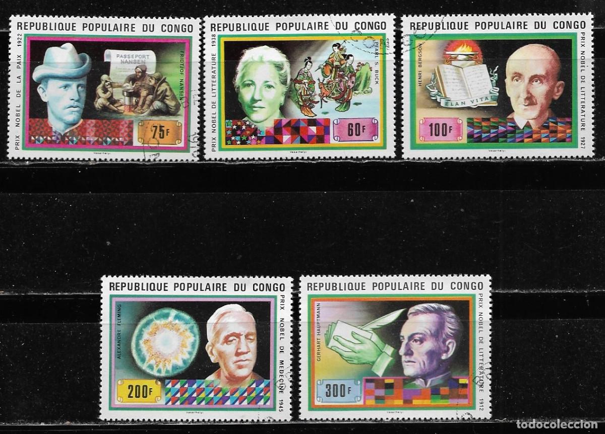 Sellos: CONGO 1978, Ivert 494/98 - PREMIOS NOBEL - USADO.