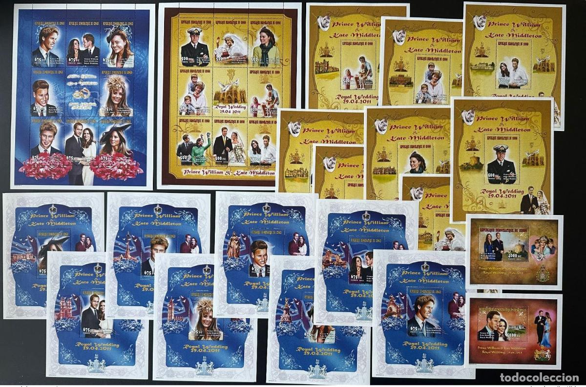 Sellos: Congo 2011 mayo 2000 - 2015 Bl. 358 375 Boda real William Kate Diana