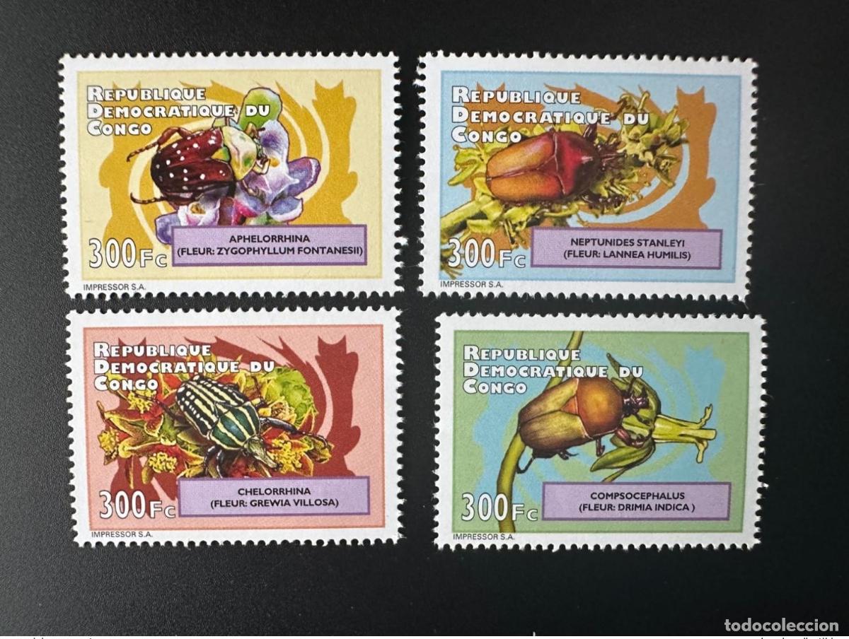 Sellos: Congo 2012 Mi. 2064 - 2067 Insectos flores Insekten Blumen