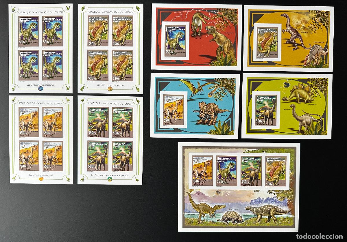 Sellos: Congo Kinshasa 2012 Mi. 2084 - 2087 Bl. 426 429 ND Dinosaurios Reptiles