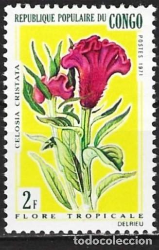 Sellos: Congo Brazzaville 1971 - Mi 273 - YT 284 - Flores - MH*