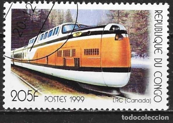 Sellos: Congo Brazzaville 1999 - Mi 1685 - YT xxx - Locomotora Canadiense LRC