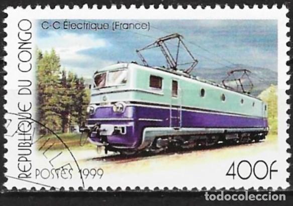 Sellos: Congo Brazzaville 1999 - Mi 1688 - YT xxx - Locomotora francesa C.C.