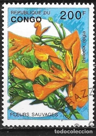 Sellos: Congo Brazzaville 1993 - Mi 1390 - YT 985 - Flores