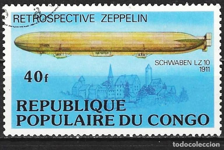 Sellos: Congo Brazzaville 1977 - Mi 577 - YT 458 - Zepellin LZ-10