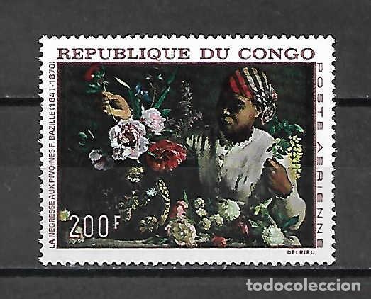 Sellos: BAZILLE, Frederic (1844-1870), pintor franc&eacute;s. Congo, sello a&ntilde;o 1968 Yvert 4,80&euro;